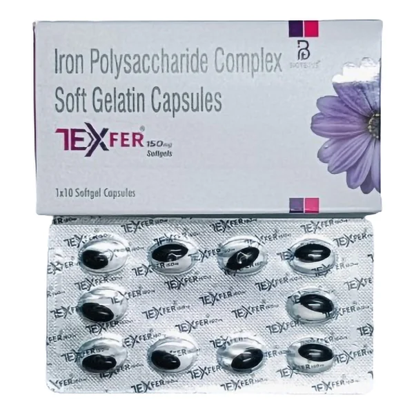 Texfer 150 mg Softgel Capsule 10's, Pack of 10 CAPSULES