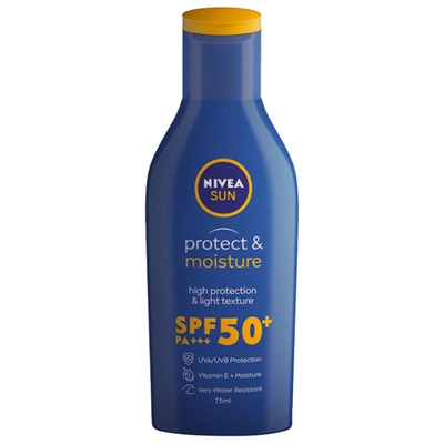 Nivea Sun Protect &amp; Moisture SPF 50+ PA+++ Lotion, 75 ml, Pack of 1