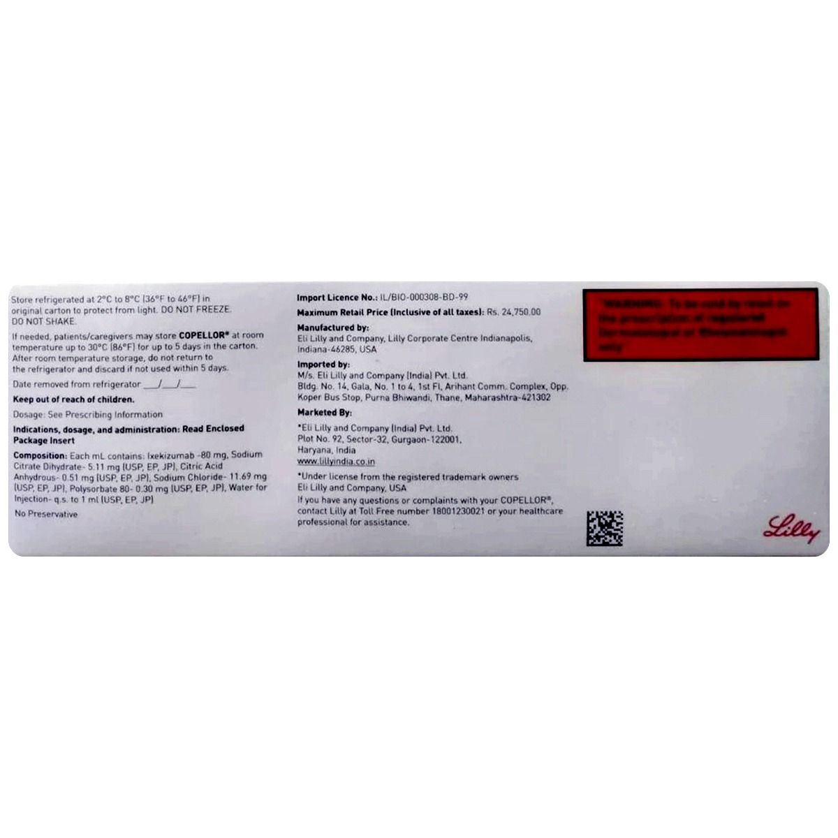 Copellor Buy Copellor 80mg Injection 1 ml online | Uses, Side Effects, Price and ...