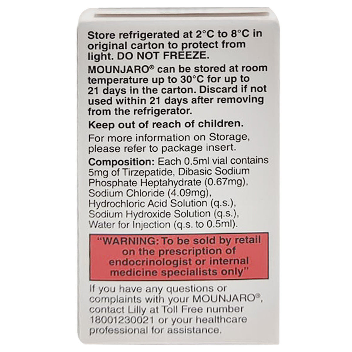 Mounjaro 5mg Solution for Injection 0.5 ml, Pack of 1 Mounjaro 5mg Solution for Injection 0.5 ml, Pack of 1