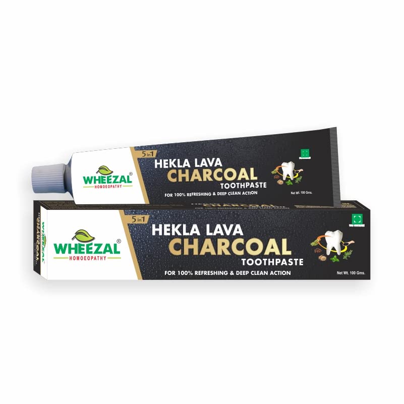 Wheezal Hekla Lava Charcoal Toothpaste, 100 gm Uses, Benefits, Price