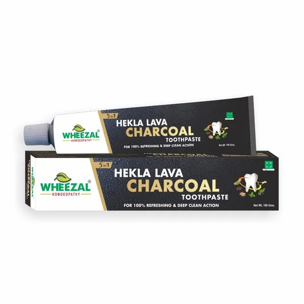 Wheezal Hekla Lava Charcoal Toothpaste, 100 gm