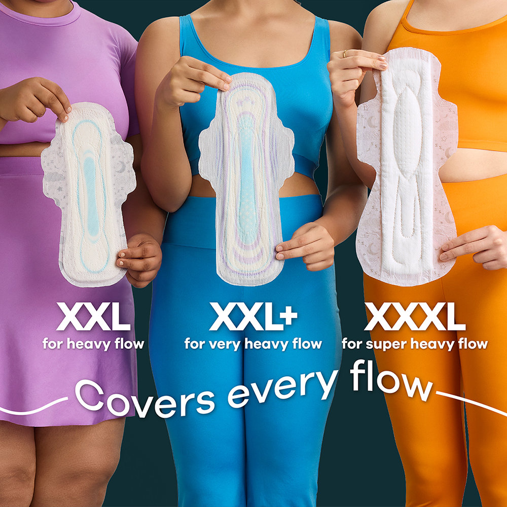 Whisper Bindazzz Nights Sanitary Pads XXXL, 4 Count, Pack of 1 Whisper Bindazzz Nights Sanitary Pads XXXL, 4 Count, Pack of 1