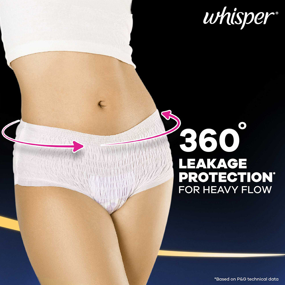Whisper Super Absorbent Period Panty Medium-Large, 6 Count, Pack of 1 Whisper Super Absorbent Period Panty Medium-Large, 6 Count, Pack of 1