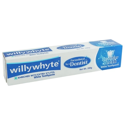 Willywhyte White Toothpaste, 200 gm, Pack of 1