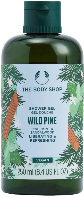 The Body Shop Wild Pine Shower Gel 250 ml | Liberating &amp; Refreshing, Pack of 1