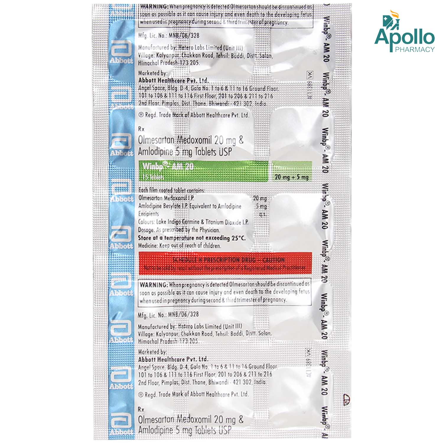 Winbp-AM 20 Tablet 15's, Pack of 15 TabletS Winbp-AM 20 Tablet 15's, Pack of 15 TabletS