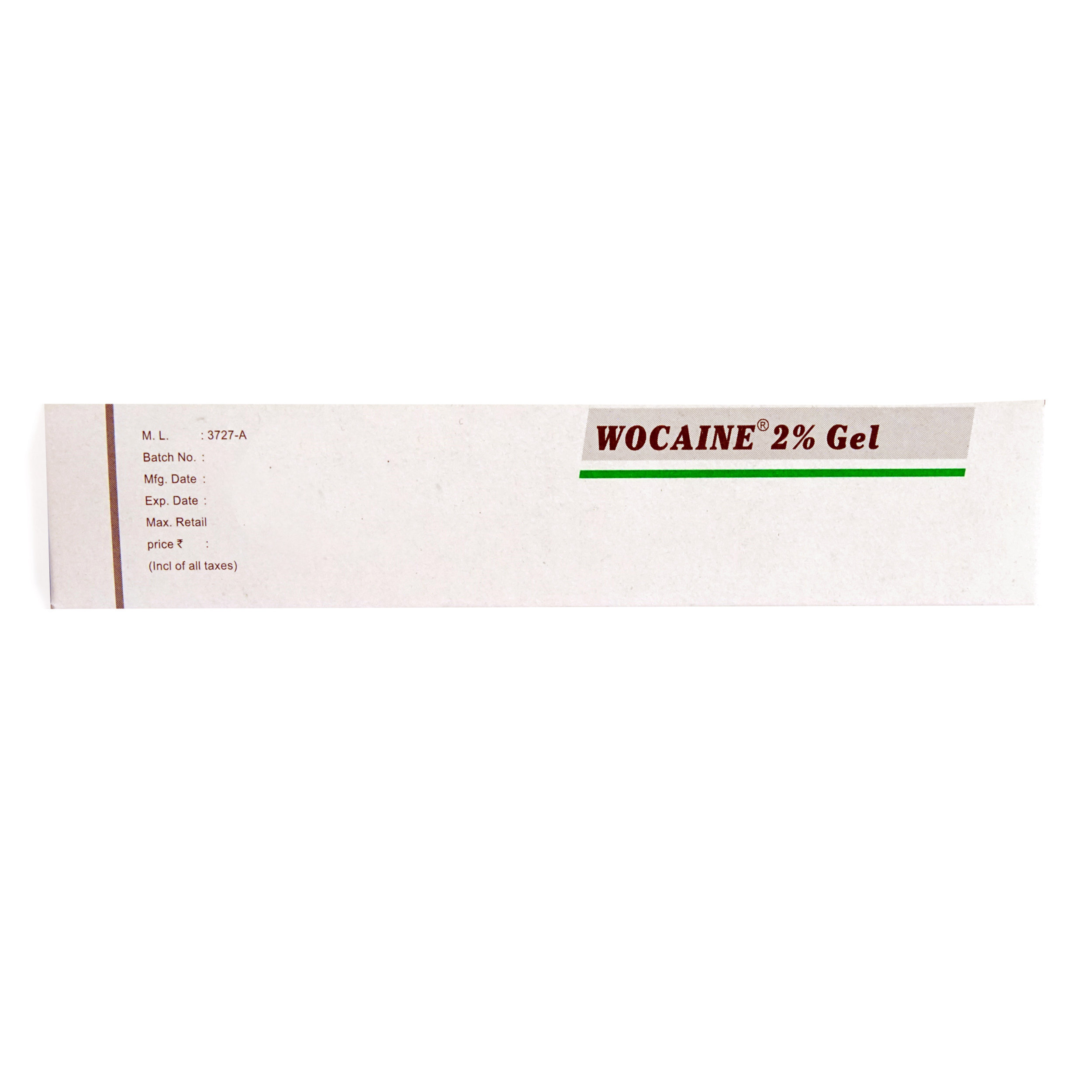 WOCAINE 2% GEL 30GM, Pack of 1 GEL WOCAINE 2% GEL 30GM, Pack of 1 GEL