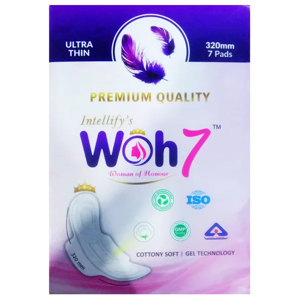 Woh7 Ultra Thin 320mm Sanitary Pads, 7 Count