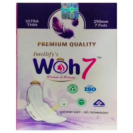 Woh7 Ultra Thin Premium Quality 290Mm Sanitary Pads Xl+, 7 Count