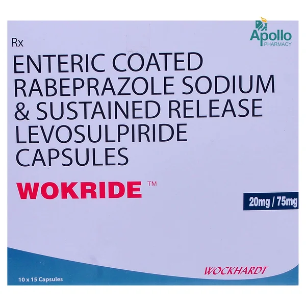 Wokride 20 mg/75 mg Capsule 15's, Pack of 15