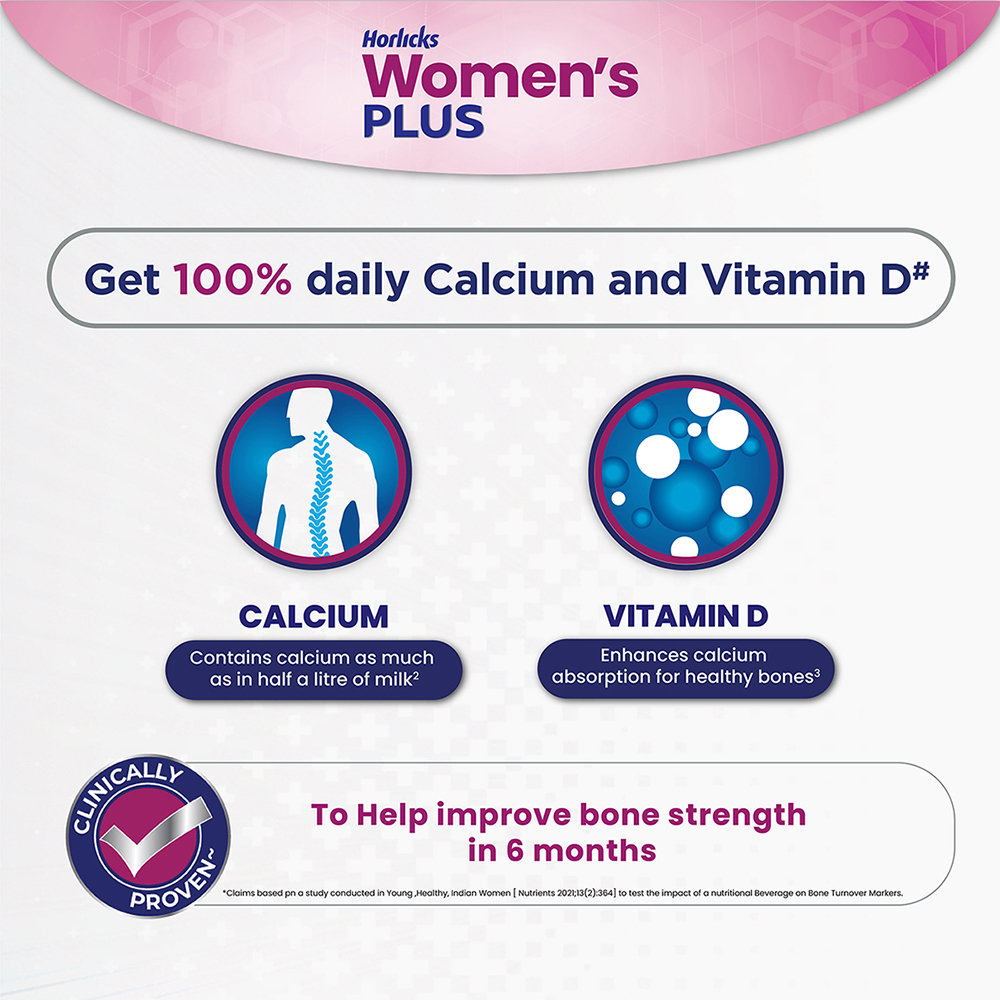 Horlicks Women's Plus Caramel Flavour Nutrition Powder 750 gm Refill Pack | Calcium, Vitamin D & K2 | Enhance Bone Density | Support Muscles Health, Pack of 1 Horlicks Women's Plus Caramel Flavour Nutrition Powder 750 gm Refill Pack | Calcium, Vitamin D & K2 | Enhance Bone Density | Support Muscles Health, Pack of 1