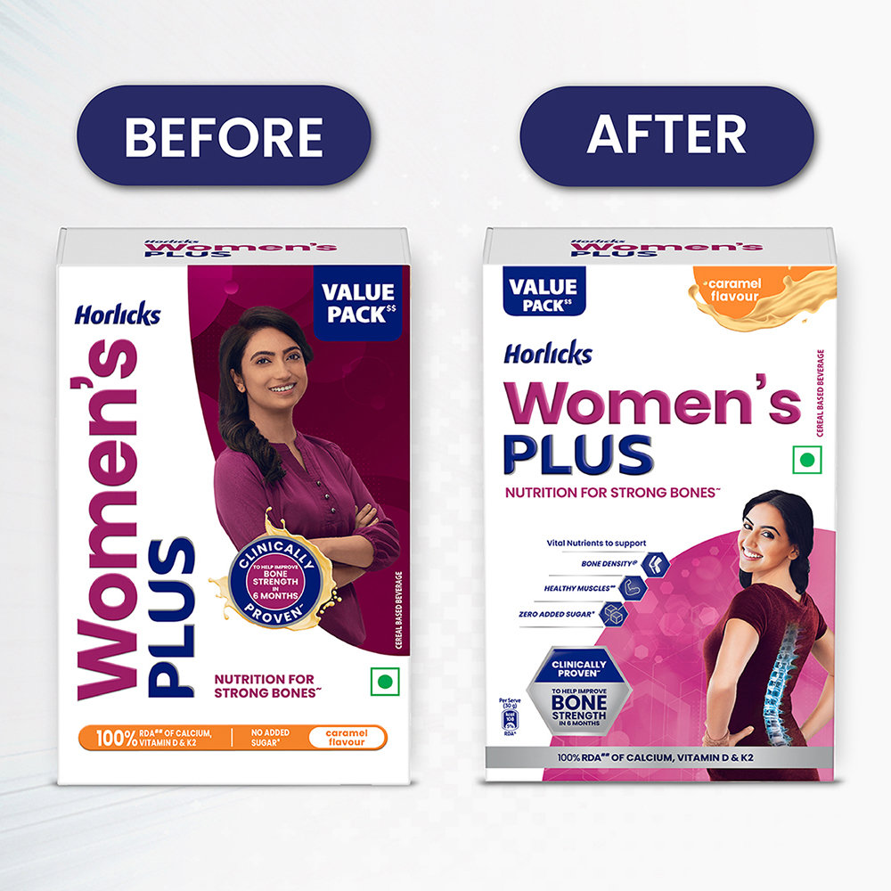 Horlicks Women's Plus Caramel Flavour Nutrition Powder 750 gm Refill Pack | Calcium, Vitamin D & K2 | Enhance Bone Density | Support Muscles Health, Pack of 1 Horlicks Women's Plus Caramel Flavour Nutrition Powder 750 gm Refill Pack | Calcium, Vitamin D & K2 | Enhance Bone Density | Support Muscles Health, Pack of 1