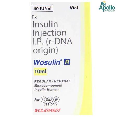 WOSULIN R 40IU INJECTION 10ML