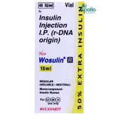 New Wosulin R 40IU/ml Injection 15 ml, Pack of 1 Injection