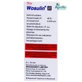 New Wosulin R 40IU/ml Injection 15 ml, Pack of 1 Injection