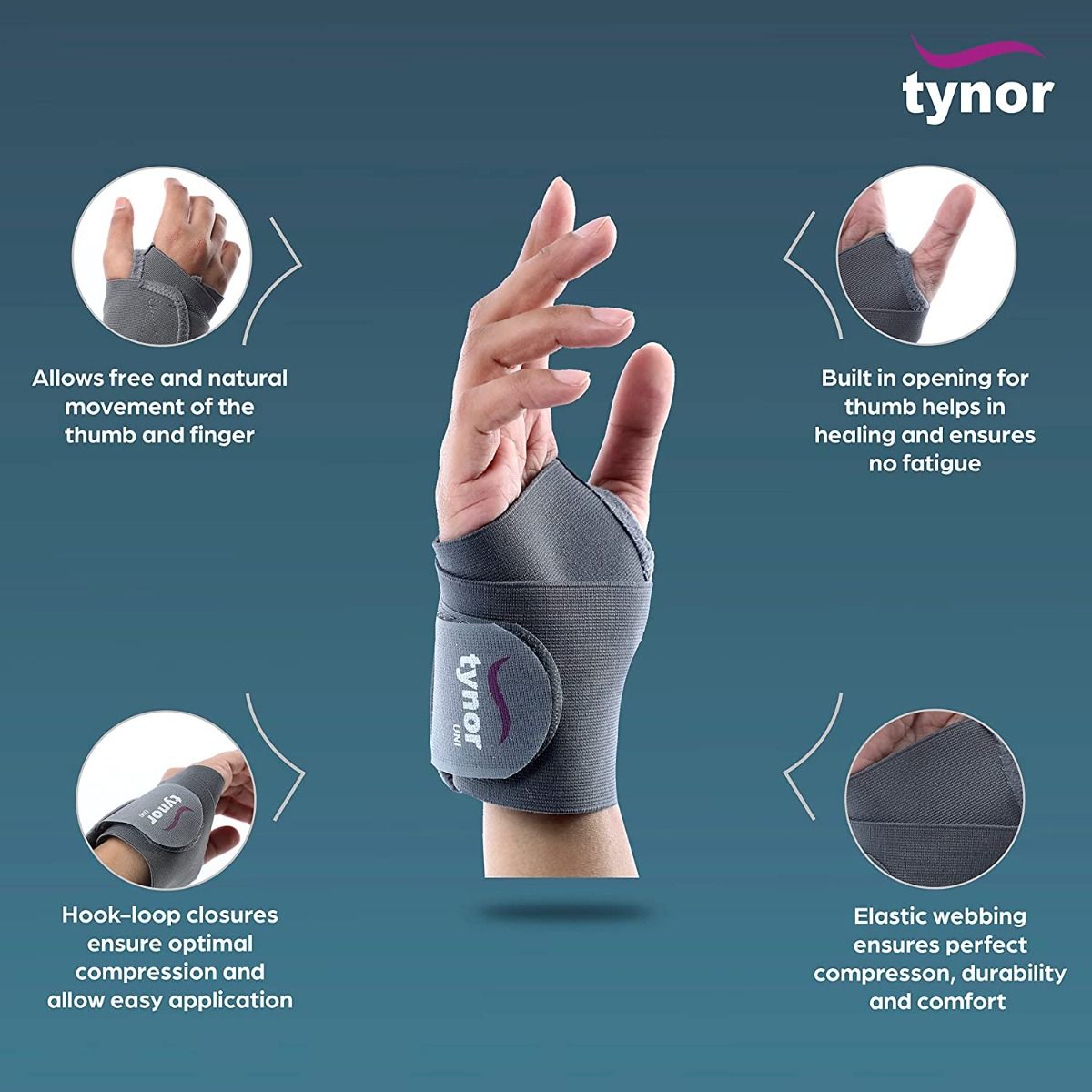 Tynor Wrist Brace with Thumb, 1 Count Price, Uses, Side Effects