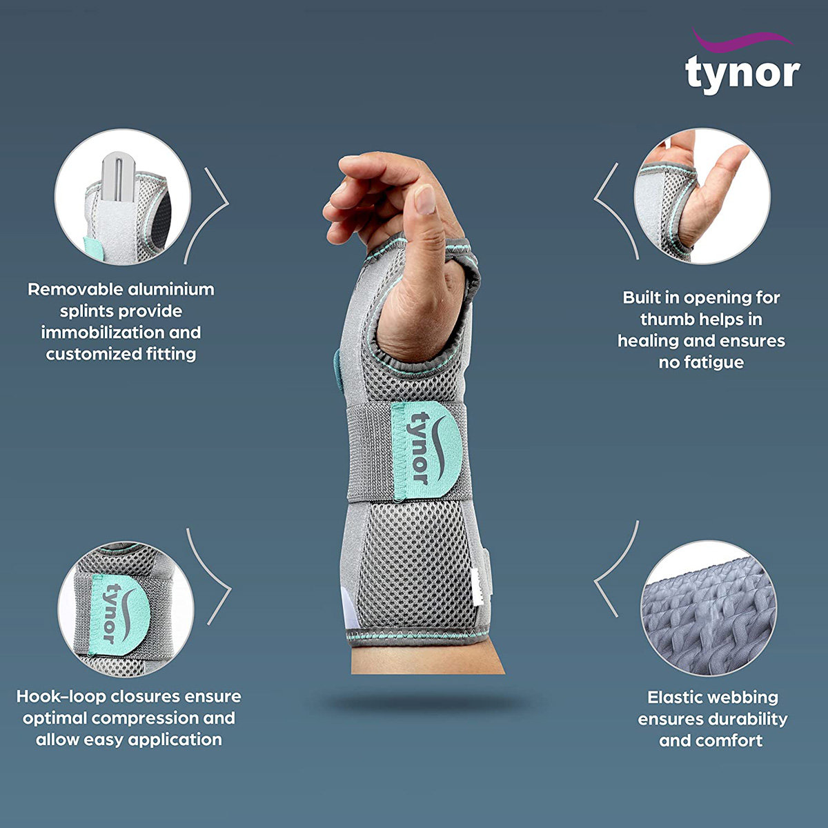 Tynor Wrist & Forearm Splint Right Hand Large, 1 Count, Pack of 1 Tynor Wrist & Forearm Splint Right Hand Large, 1 Count, Pack of 1