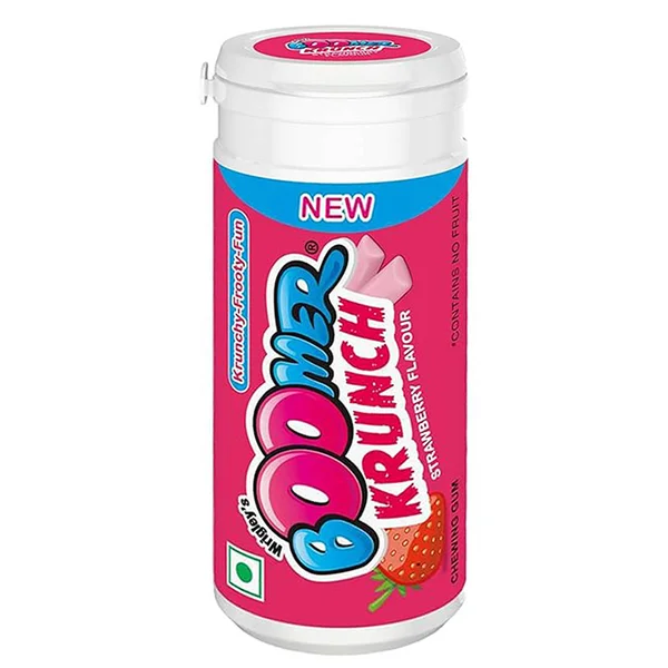 Wrigley'S Boomer Krunch Strawberry Flavour 28.8 gm, Pack of 1