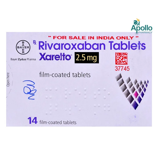 Xarelto 2.5 mg Tablet 14's, Pack of 1 TABLET