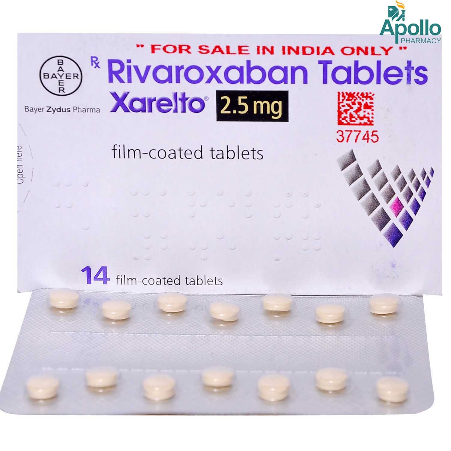 Xarelto 2.5 mg Tablet 14's Price, Uses, Side Effects, Composition