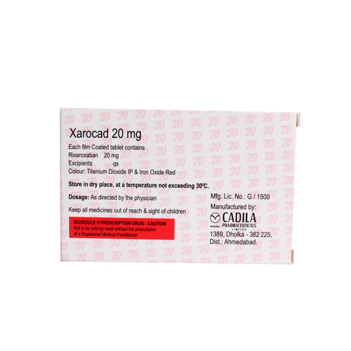 Xarocad 20 Tablet 14's, Pack of 14 TABLETS Xarocad 20 Tablet 14's, Pack of 14 TABLETS
