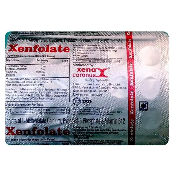 Xenfolate Tablet 15's, Pack of 15