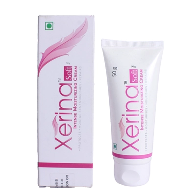 Xerina Soft Intense Moisturising Cream 50 gm | Long Lasting Moisturization Upto 24Hrs, Pack of 1