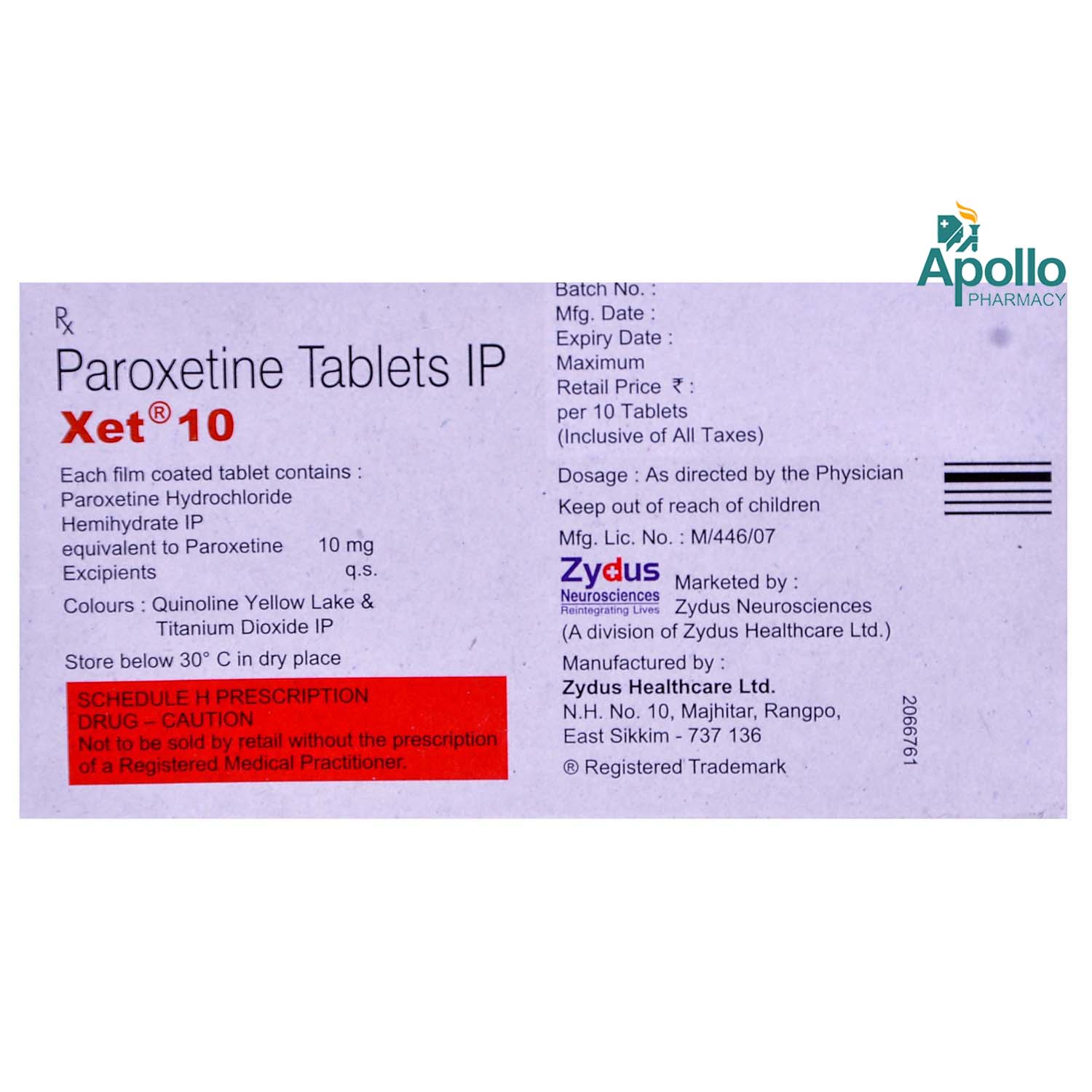 Xet-10 Tablet 10's, Pack of 10 TABLETS Xet-10 Tablet 10's, Pack of 10 TABLETS