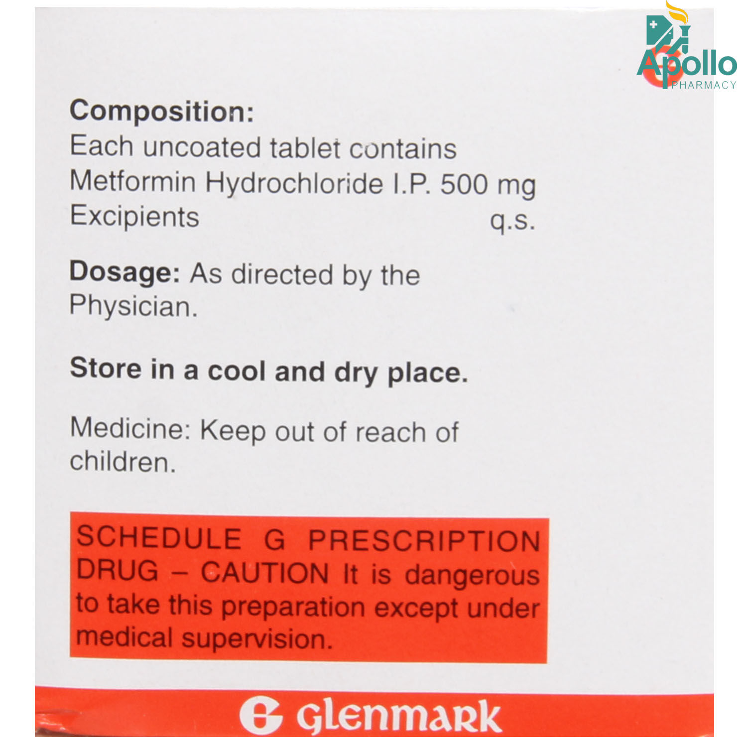 Xmet 500 Tablet 15's Price, Uses, Side Effects, Composition Apollo