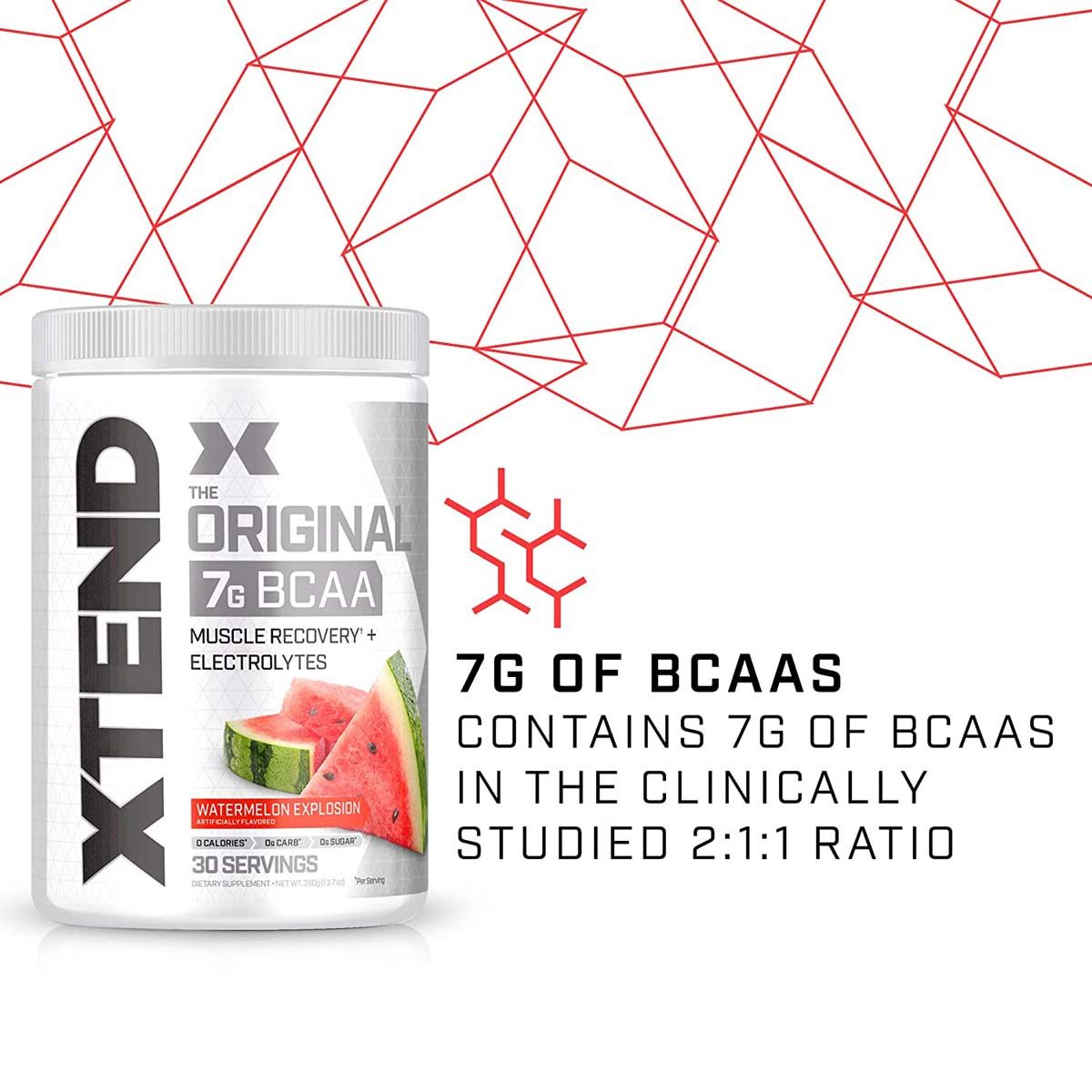 Xtend Original 7G BCAA Watermelon Explosion Flavour Powder, 390 gm