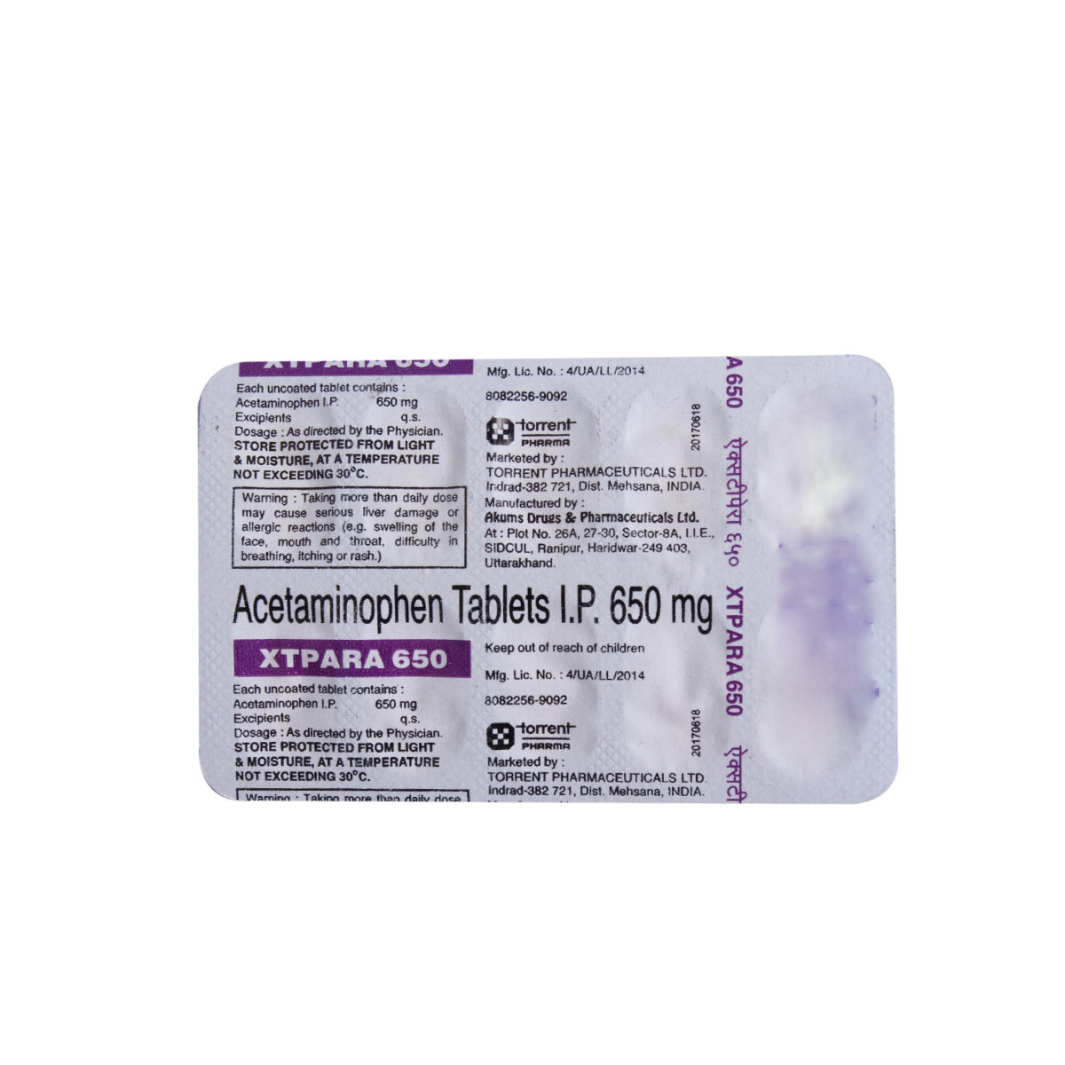 Xtpara 650 mg Tablet 10's, Pack of 10 TabletS Xtpara 650 mg Tablet 10's, Pack of 10 TabletS