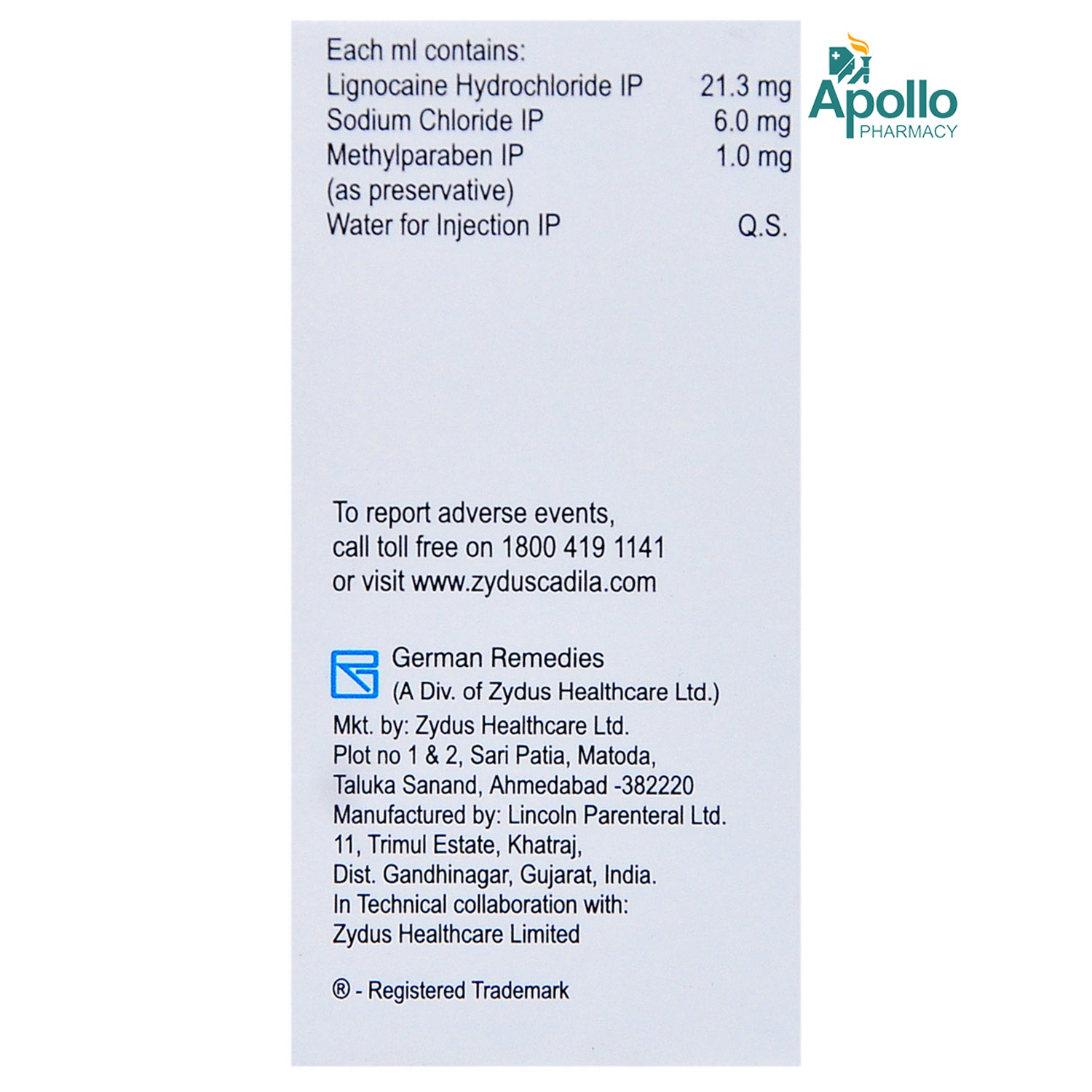 Xylocaine 2% IM Injection 30 ml, Pack of 1 INJECTION Xylocaine 2% IM Injection 30 ml, Pack of 1 INJECTION