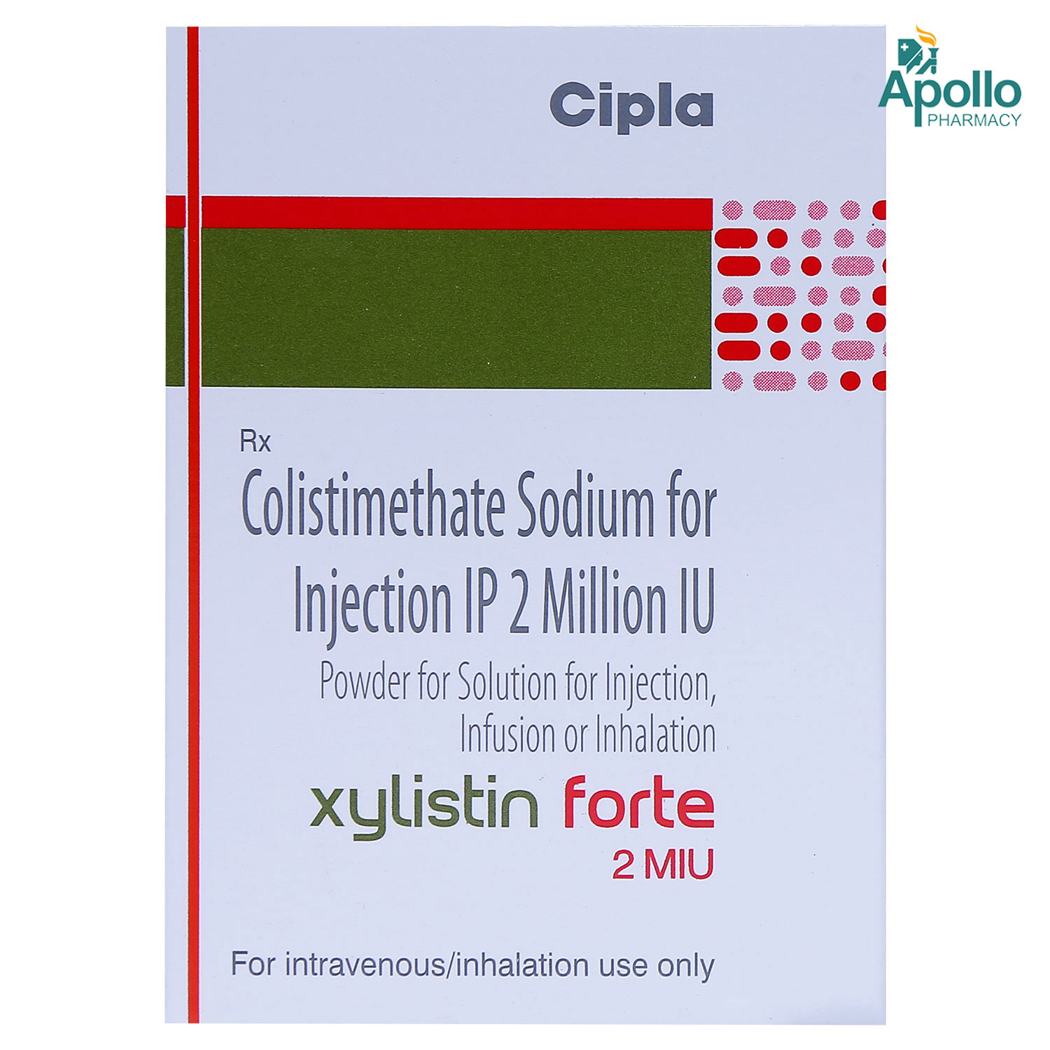Xylistin Forte 2MIU Injection 1's, Pack of 1 Injection Xylistin Forte 2MIU Injection 1's, Pack of 1 Injection