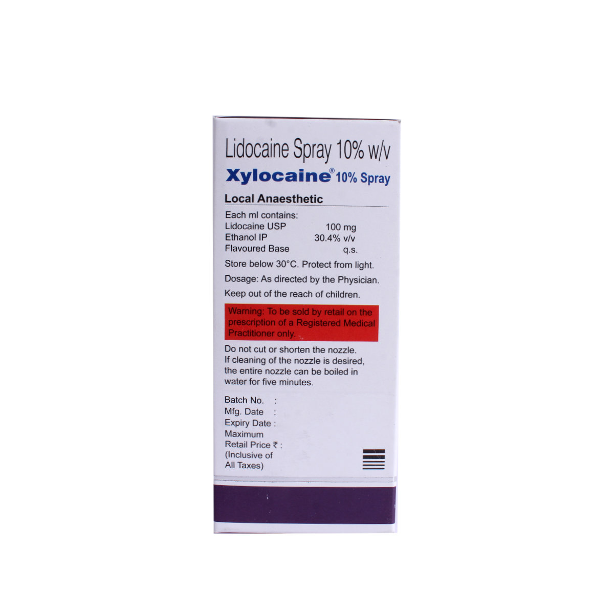 Xylocaine 10% Spray 50 ml, Pack of 1 SPRAY Xylocaine 10% Spray 50 ml, Pack of 1 SPRAY