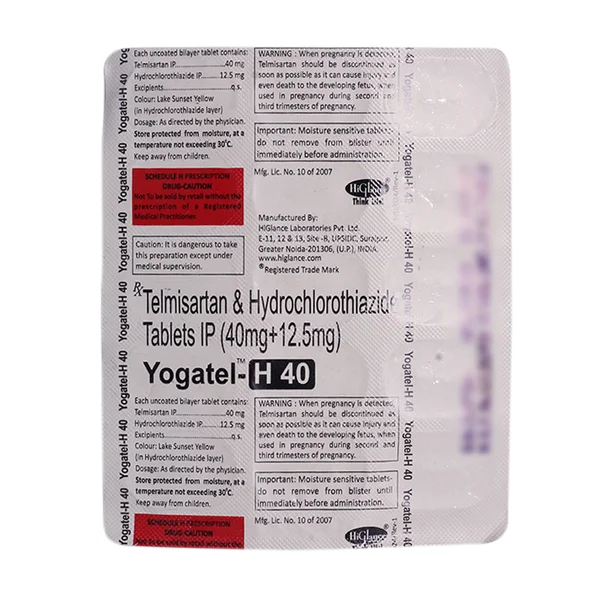 Yogatel-H 40 Tablet 15'S