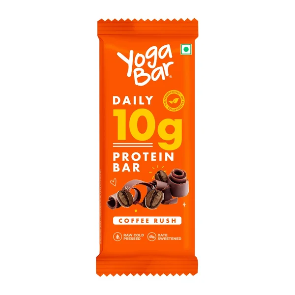 Yoga Bar Coffee Rush Flavour 10gm Protein Bar, 50 gm, Pack of 1