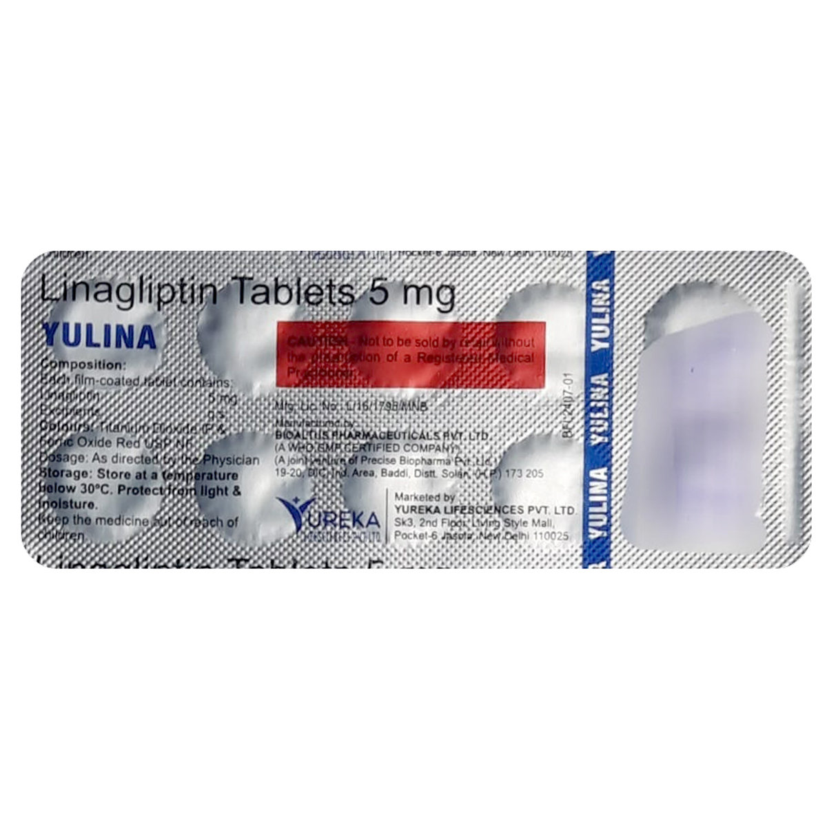 Yulina 5 Tablet 10's, Pack of 10 TabletS Yulina 5 Tablet 10's, Pack of 10 TabletS