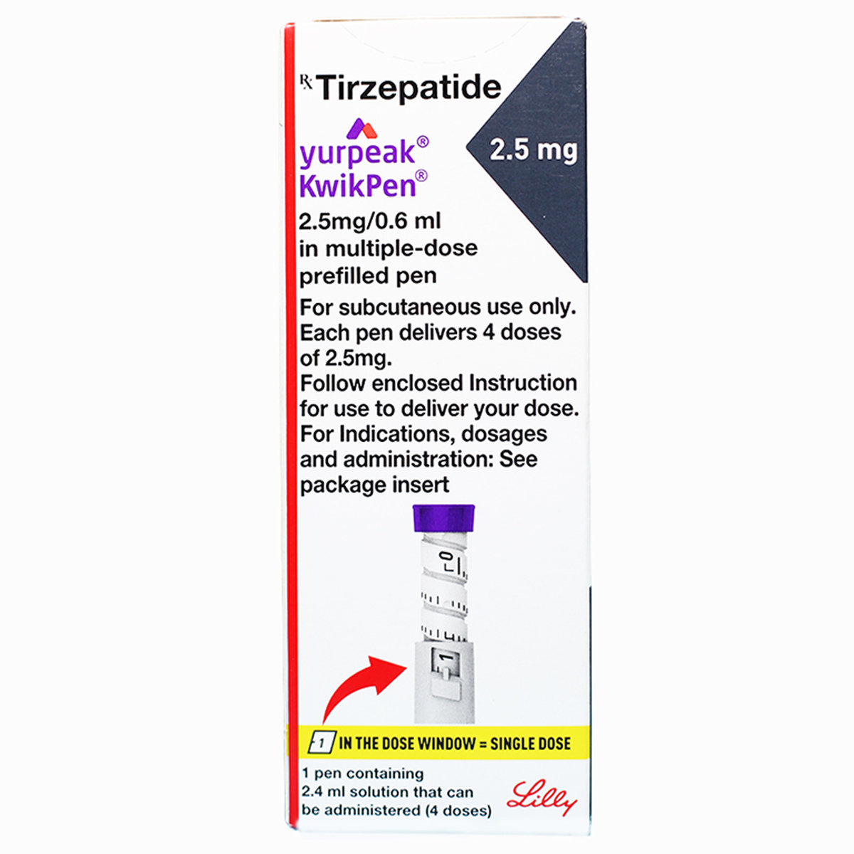 Yurpeak 2.5 mg/0.6ml Kwikpen, Pack of 1 Yurpeak 2.5 mg/0.6ml Kwikpen, Pack of 1