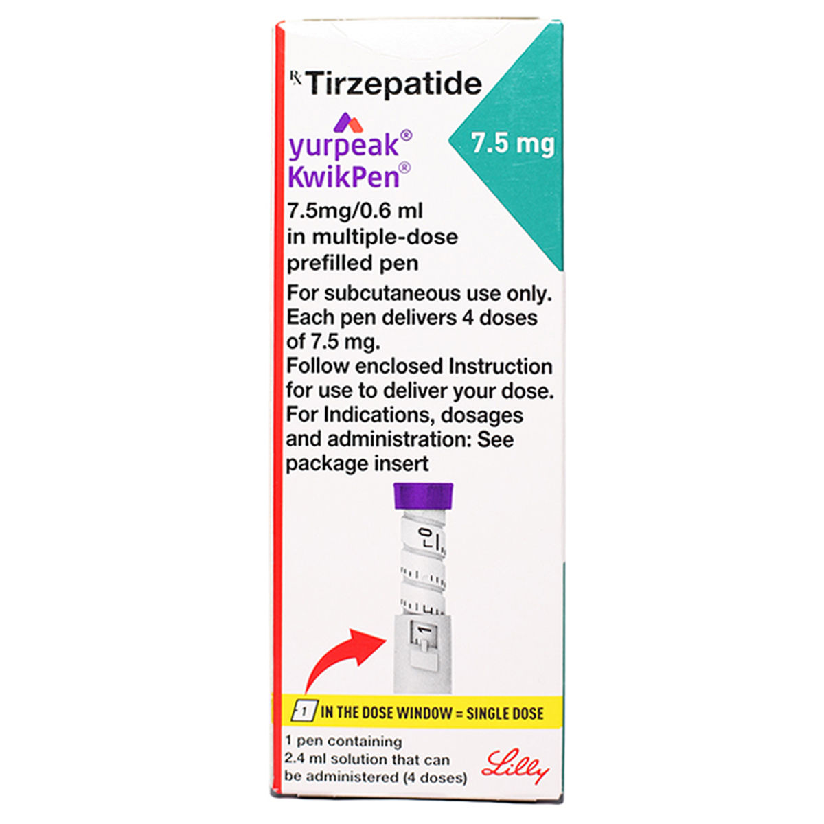 Yurpeak Kwikpen 7.5 mg Prefilled Pen Injection 0.6 ml Yurpeak Kwikpen 7.5 mg Prefilled Pen Injection 0.6 ml