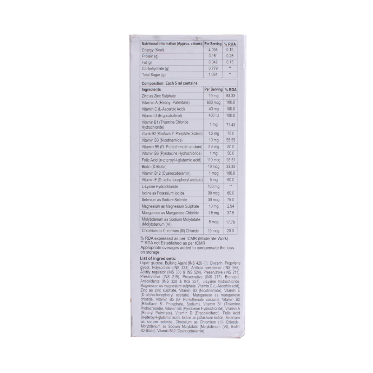 Zac-D Plus Syrup 200 ml, Pack of 1 Zac-D Plus Syrup 200 ml, Pack of 1