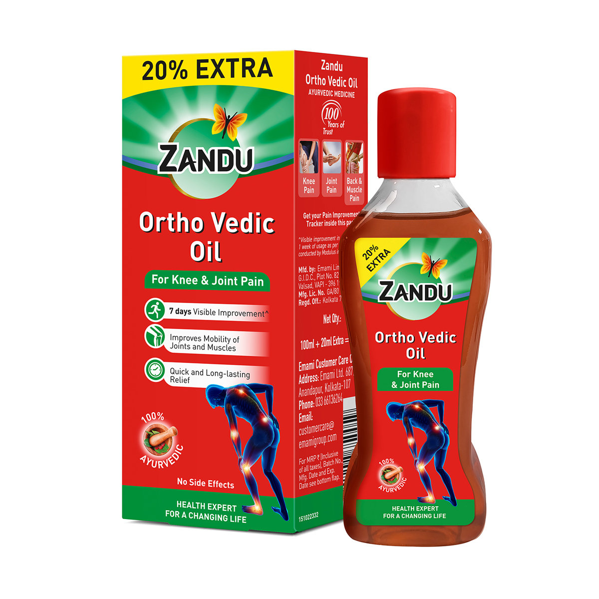 Zandu Ortho Vedic Oil, 100 ml, Pack of 1 Zandu Ortho Vedic Oil, 100 ml, Pack of 1