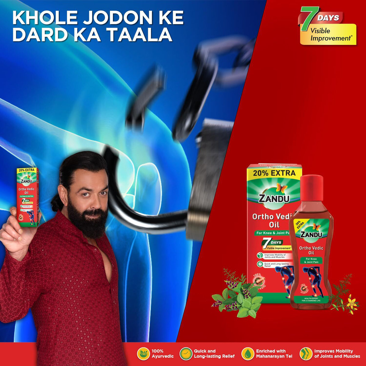 Zandu Ortho Vedic Oil, 100 ml, Pack of 1 Zandu Ortho Vedic Oil, 100 ml, Pack of 1