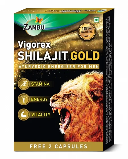 Zandu Vigorex Shilajit Gold, 10 + 2(Free) Capsules 