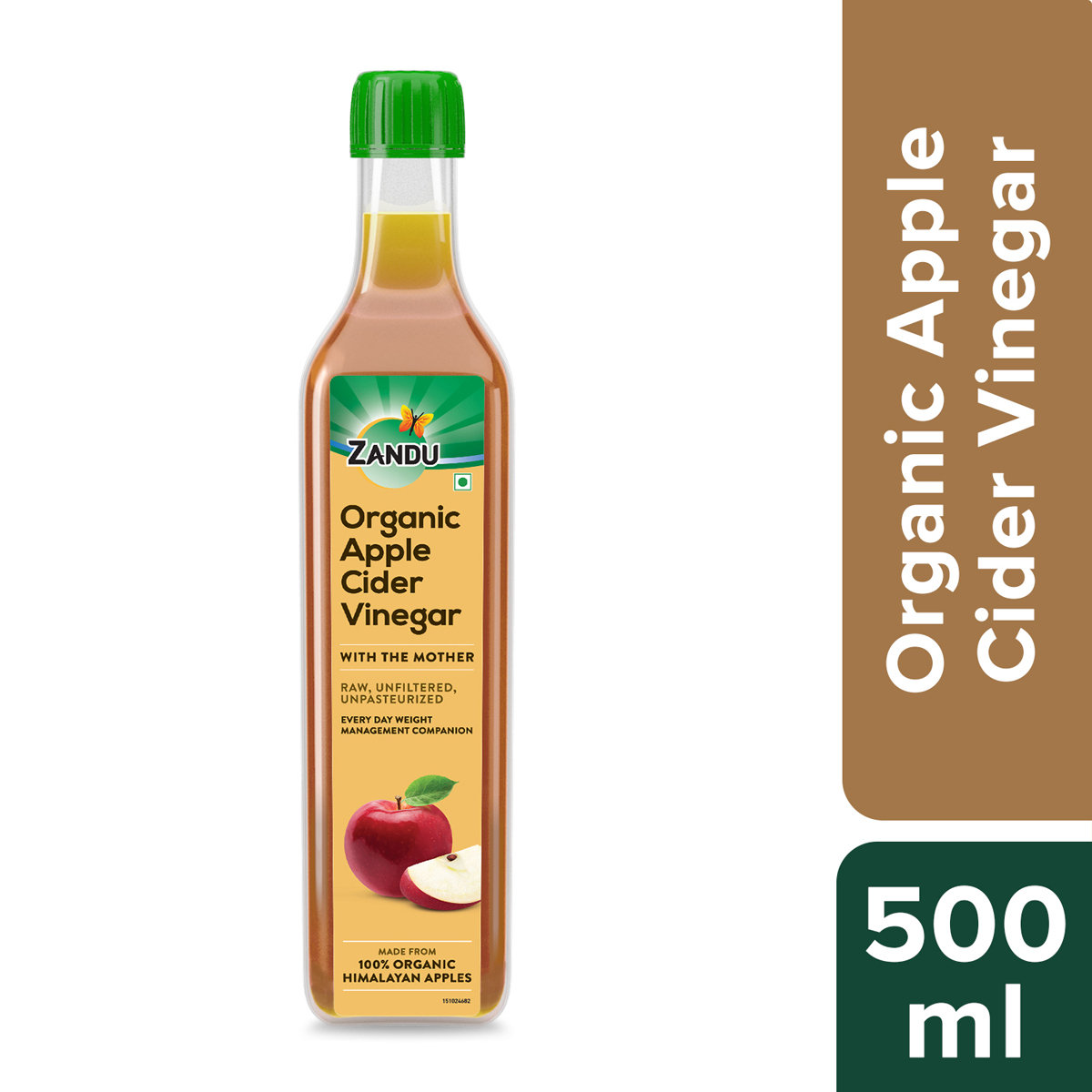 Zandu Organic Apple Cider Vinegar, 500 ml, Pack of 1 Zandu Organic Apple Cider Vinegar, 500 ml, Pack of 1
