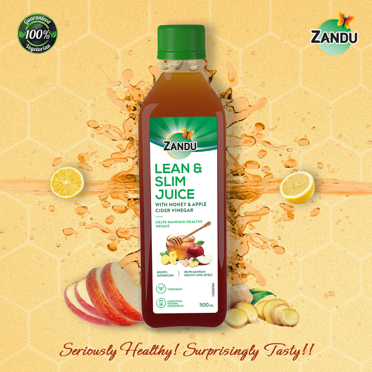 Zandu Lean & Slim Juice with Honey & Apple Cider Vinegar, 500 ml, Pack of 1 Zandu Lean & Slim Juice with Honey & Apple Cider Vinegar, 500 ml, Pack of 1
