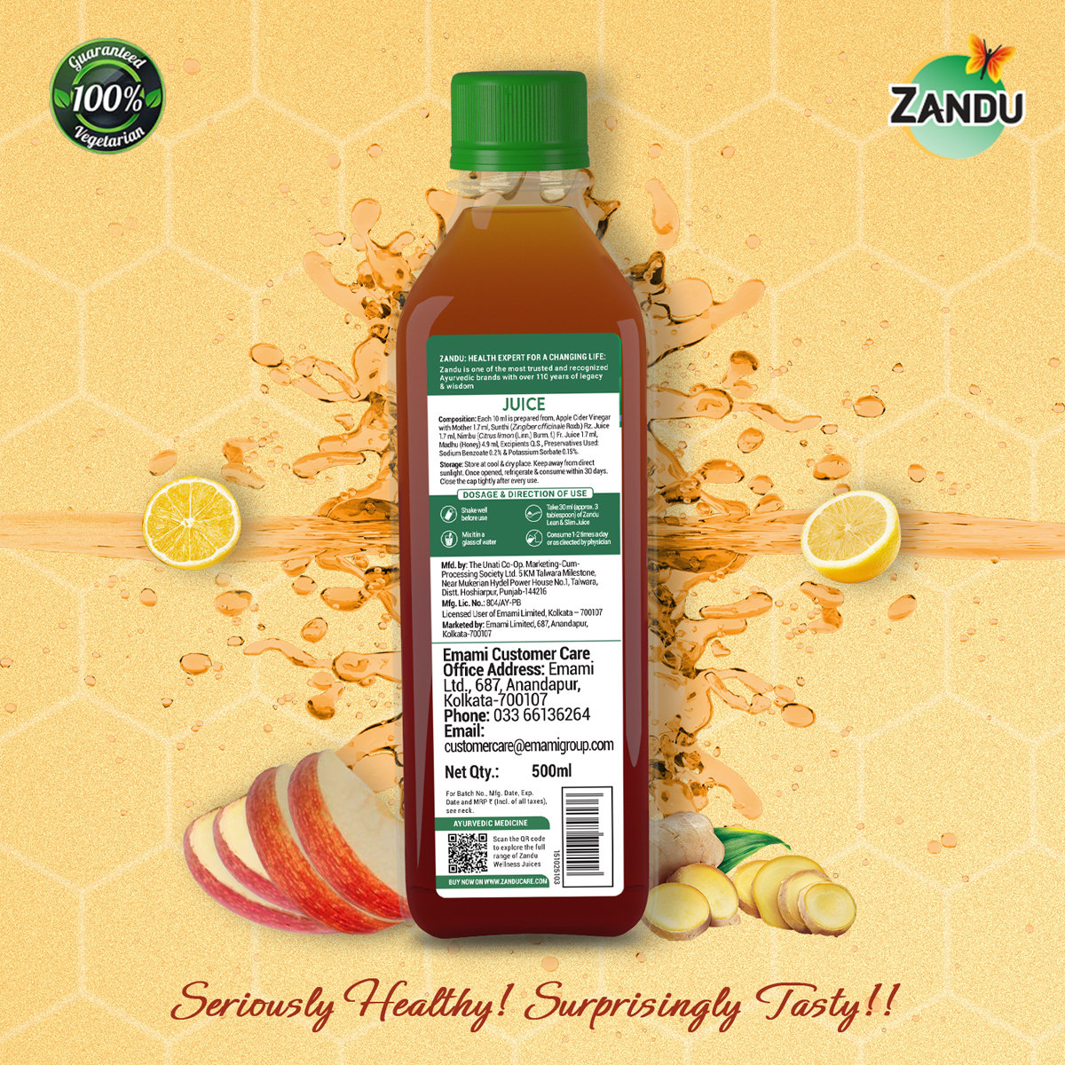 Zandu Lean & Slim Juice with Honey & Apple Cider Vinegar, 500 ml, Pack of 1 Zandu Lean & Slim Juice with Honey & Apple Cider Vinegar, 500 ml, Pack of 1