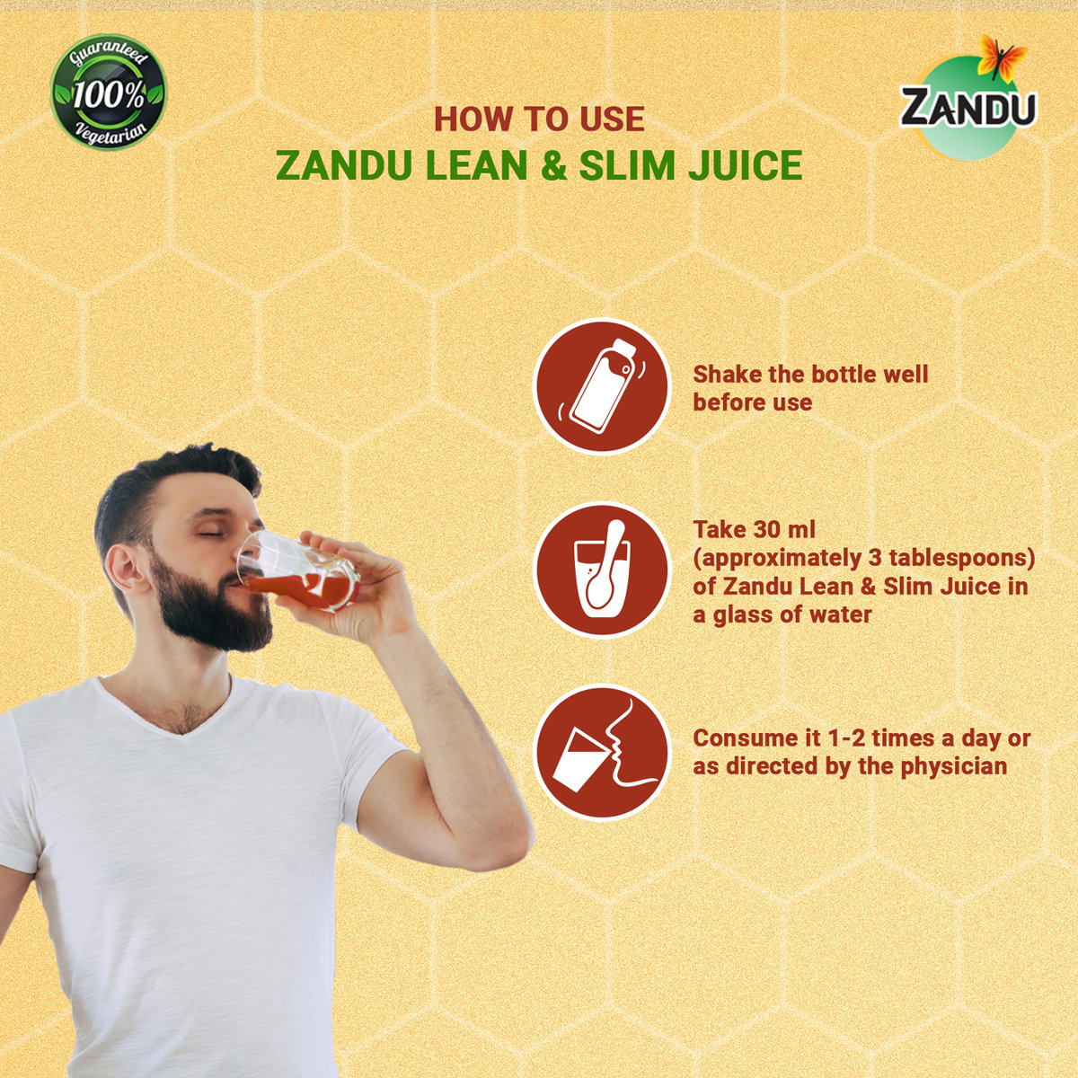 Zandu Lean & Slim Juice with Honey & Apple Cider Vinegar, 500 ml, Pack of 1 Zandu Lean & Slim Juice with Honey & Apple Cider Vinegar, 500 ml, Pack of 1
