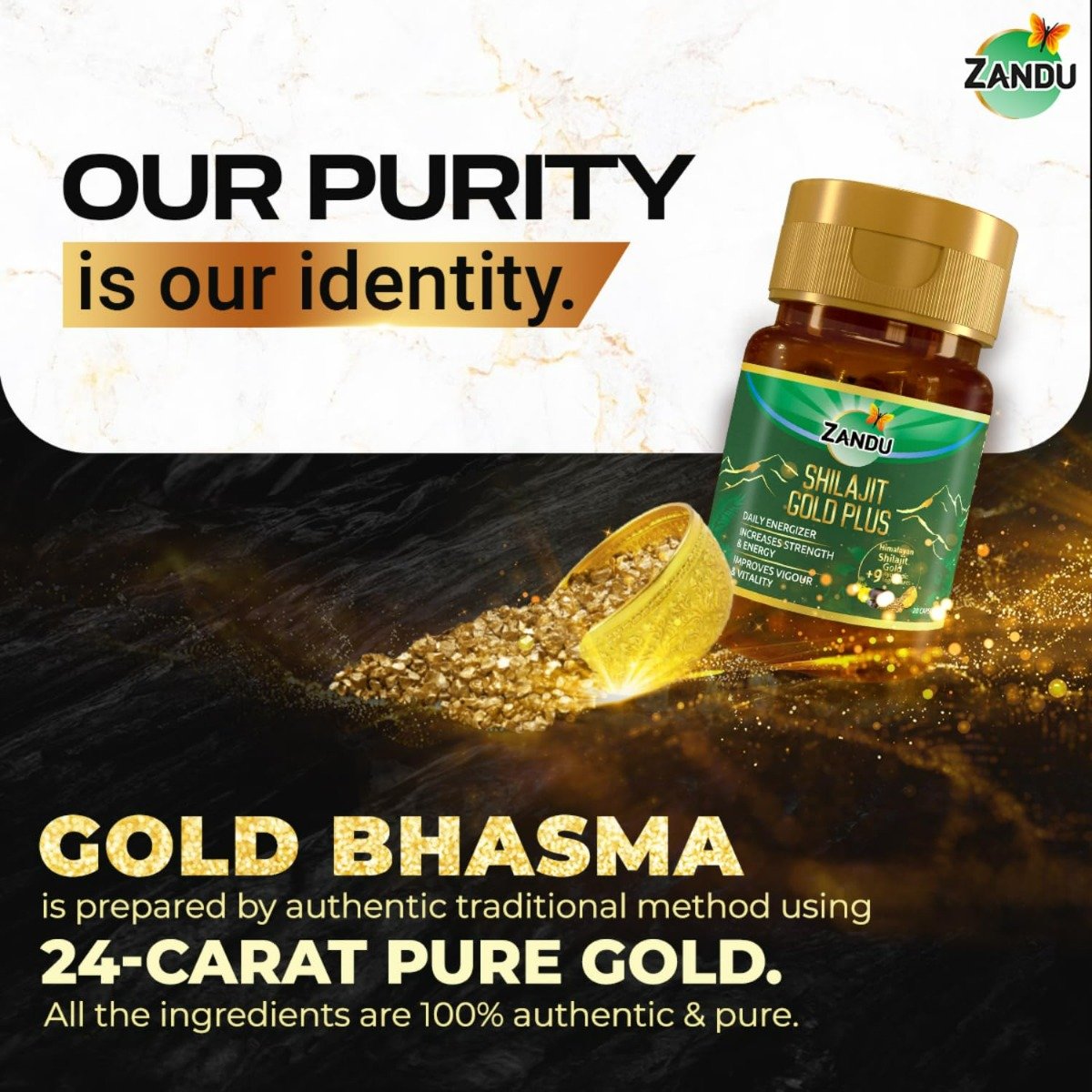 Zandu Shilajit Gold Plus Capsules, 20 Count, Pack of 1 Zandu Shilajit Gold Plus Capsules, 20 Count, Pack of 1