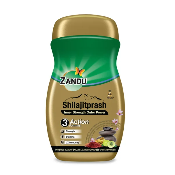 Zandu Shilajitprash Chyawanprash with Shilajit for Immunity, Strength & Stamina, 450 gm